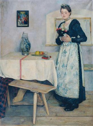 Sepp Hilz, Bauernbraut, 1940, Öl auf Leinwand, 180 x 136 cm, Belvedere, Wien, Inv.-Nr. 7992
