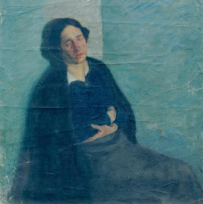 Joseph Floch, Else Schick-Floch, die Schwester des Künstlers, um 1916, Öl auf Leinwand, 63,5 x  ...