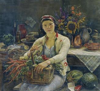 Georg Siebert, Gemüsemädchen, 1939-1940, Öl auf Leinwand, 105 x 116 cm, Belvedere, Wien, Inv.-N ...
