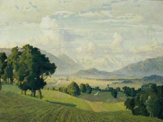 Richard Kaiser, Landschaft in Oberbayern, 1939, Öl auf Leinwand, 121 x 161 cm, Belvedere, Wien, ...
