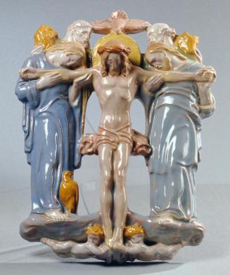 Josef Breitner, Christus und die Evangelisten, um 1912/1915, Fayence, 37 x 28,5 cm, Belvedere,  ...