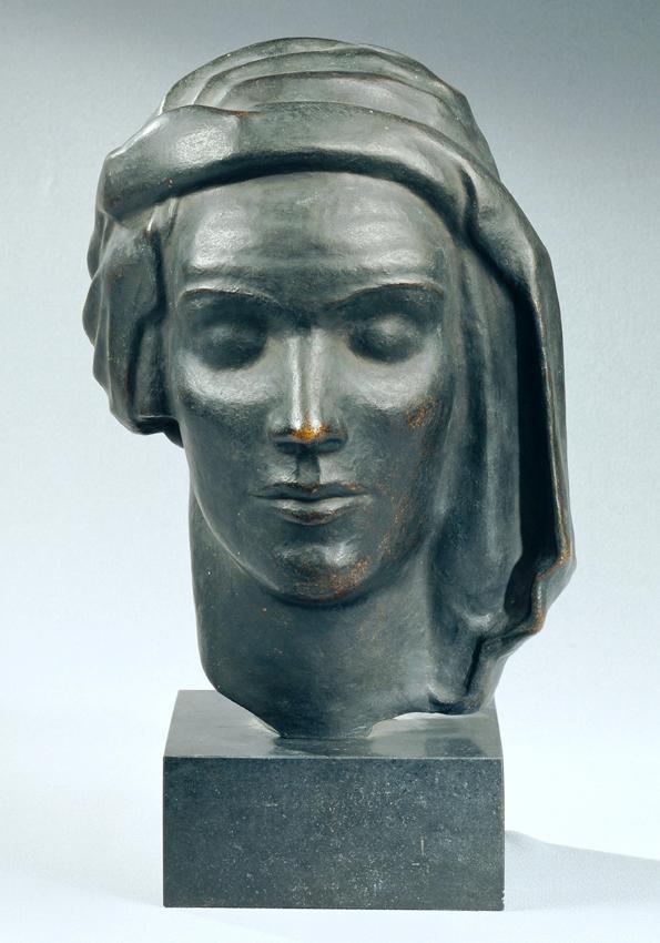 Viktor Planckh, Weiblicher Kopf mit Turban, 1935, Bronze, H: 33 cm, Belvedere, Wien, Inv.-Nr. 3 ...