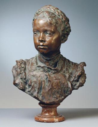 Viktor Oskar Tilgner, Julie von Benesch im Alter von 8 Jahren, 1889, Bronze, 58 × 39 × 26 cm, B ...