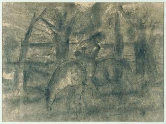 Georg Merkel, Amazone, undatiert, Druck auf Papier, 37 x 50 cm, Belvedere, Wien, Inv.-Nr. 9585