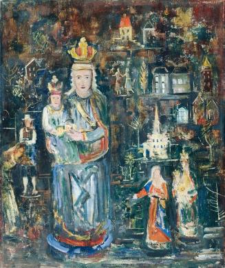 Ernst Huber, Madonna, Öl auf Leinwand, 60 x 50 cm, Belvedere, Wien, Inv.-Nr. 6710