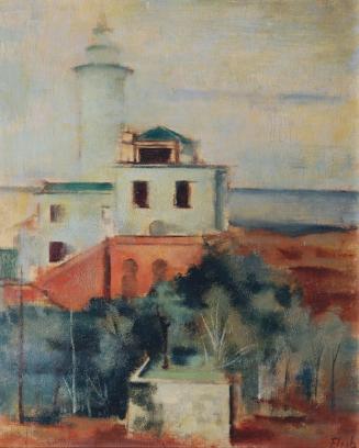 Joseph Floch, Südliche Landschaft mit Häusern, um 1934, Öl auf Leinwand, 61,5 x 50,5 cm, Belved ...