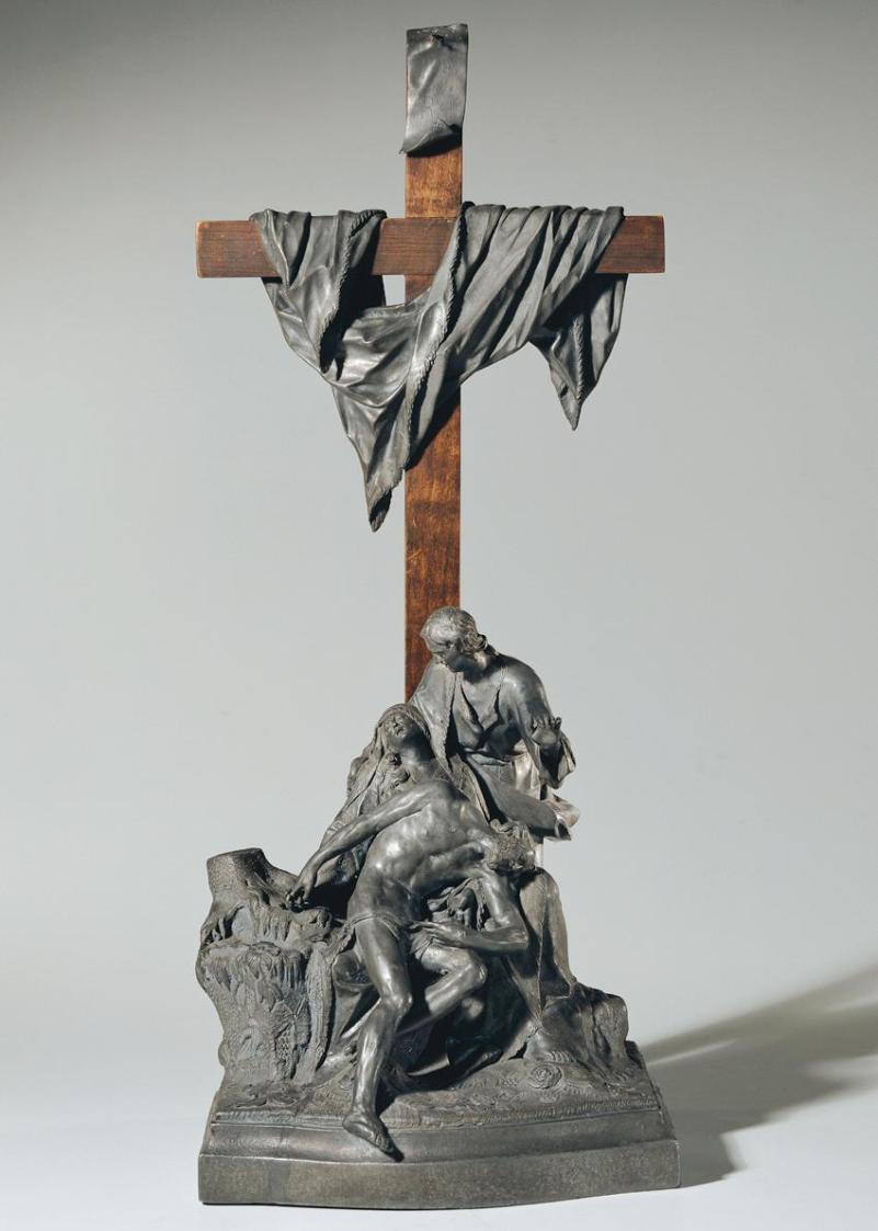 Johann Baptist Hagenauer, Beweinung Christi, 1759, Blei-Zinn-Legierung, H: 40,8 cm, Belvedere,  ...