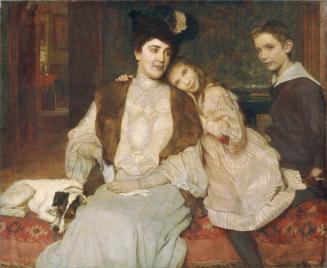 Alois Johann Josef Delug, Familie Markl, 1907, Öl auf Leinwand, 113,5 x 138 cm, Belvedere, Wien ...