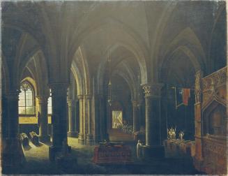 Antonio de Pian, Gotisches Gruftgewölbe, 1828, Öl auf Leinwand, 174 x 224 cm, Belvedere, Wien,  ...