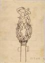 Franz Barwig d. Ä., Herkules und Hydra, 1913/1914, Bleistift auf Papier, 18,5 x 13 cm, Belveder ...