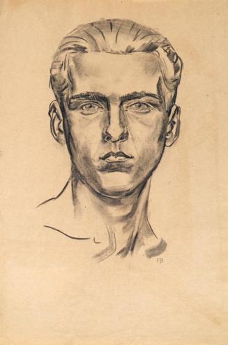 Franz Barwig d. Ä., Walter Barwig, der Sohn des Künstlers, 1916, Kohle auf Papier, 45 x 30 cm,  ...