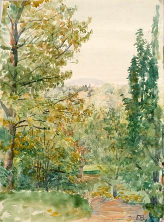 Franz Barwig d. Ä., Unser Garten, um 1920/25, Aquarell auf Papier, 38,5 x 28,5 cm, Belvedere, W ...