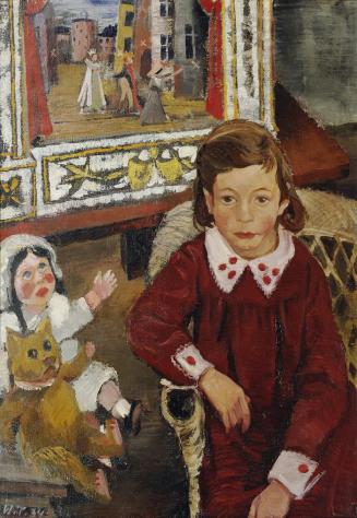 Wilhelm Traeger, Mädchen, 1934, Öl auf Leinwand, 100 x 70 cm, Belvedere, Wien, Inv.Nr.: 6029
