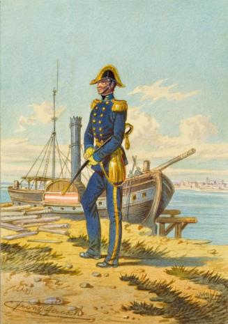 Franz Gerasch, Soldat, undatiert, Aquarell auf Papier, 15,7 × 11,1 cm, Belvedere, Wien, Inv.-Nr ...