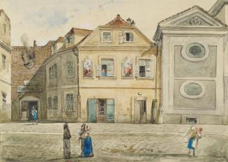 Emil Hütter, Das Scharfrichterhaus in Wien, undatiert, Aquarell auf Papier, 21 × 29,7 cm, Belve ...