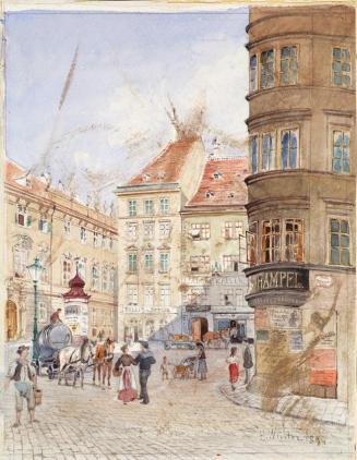 H. Winter, Der Judenplatz in Wien, 1894, Aquarell auf Papier, 36 × 28 cm, Belvedere, Wien, Inv. ...