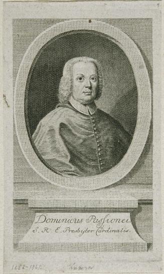 Kardinal Domenico Passionei, undatiert, Kupferstich auf Papier, Blattmaße: 16 × 9,5 cm, Belvede ...