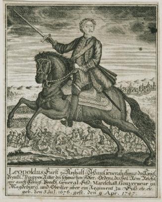 Unbekannter Stecher, Der preußische Heerführer Leopold I. Fürst von Anhalt-Dessau, undatiert, K ...
