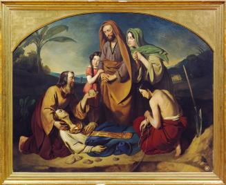 Adam Brenner, Die Beerdigung des heiligen Stephanus, 1835, Öl auf Leinwand, 126 x 158 cm, Belve ...