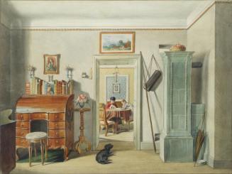Michael Stohl, Interieur, 1872 (?), Aquarell auf Papier, 48,5 x 65 cm, Belvedere, Wien, Inv.-Nr ...