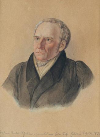 Johann Nepomuk Schaller, Professor Anton Schaller, der Vater des Künstlers, 1828, Aquarell auf  ...