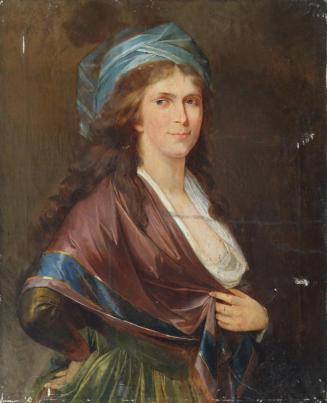 Unbekannter Künstler, Fürstin Thurn und Taxis mit offenem Haar, Öl auf Leinwand, 77,5 x 63 cm,  ...