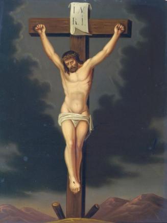 Unbekannter Künstler, Christus am Kreuz, Öl auf Blech, 33,5 x 26 cm, Belvedere, Wien, Inv.-Nr.  ...
