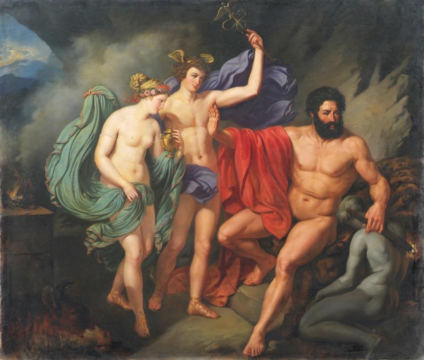 Karl Mayer, Prometheus, vor 1837, Öl auf Leinwand, 114 x 135 cm, Belvedere, Wien, Inv.-Nr. 3754