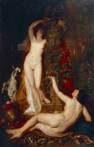 Eugen Felix, Zwei Bacchantinnen, 1874, Öl auf Leinwand, 302 x 162 cm, Belvedere, Wien, Inv.-Nr. ...