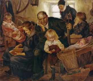 Anton Filkuka, Das tägliche Brot, um 1926, Öl auf Leinwand, 151,5 x 171,5 cm, Belvedere, Wien,  ...
