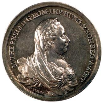Johann Martin Krafft, Kaiserin Maria Theresia, Avers, 1767, Silber, D: 5,7 cm, Belvedere, Wien, ...