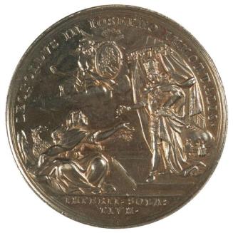 Unbekannter Künstler, Medaille anlässlich des Todes Kaiser Leopolds I. mit der Huldigung German ...
