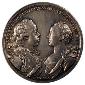 Franz Anton Wideman, Medaille auf die Hochzeit von Erzherzog Leopold (später Kaiser Leopold II. ...