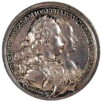 Franz Anton Wideman, Medaille anlässlich der Hochzeit von Kaiser Joseph II. mit Maria Josepha v ...