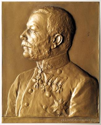 Josef Tautenhayn, Plakette auf Feldzeugmeister Erzherzog Friedrich als Protektor der Österreich ...