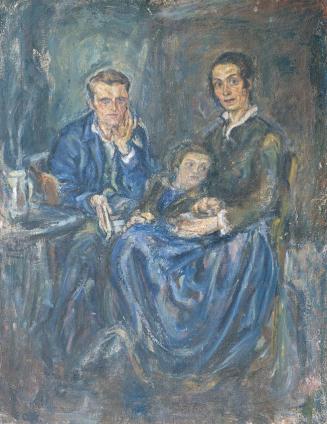 Elsa Oeltjen-Kasimir, Familie Oeltjen, undatiert, Öl auf Leinwand, 94 x 73,5 cm, Belvedere, Wie ...