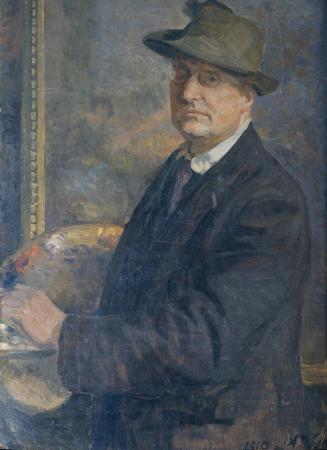 Alexander Demetrius Goltz, Mein Spiegelbild, 1910, Öl auf Karton, 91 x 65 cm, Belvedere, Wien,  ...