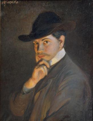 Anton Filkuka, Selbstbildnis, 1907, Öl auf Leinwand, 69 x 53,4 cm, Belvedere, Wien, Inv.-Nr. 87 ...