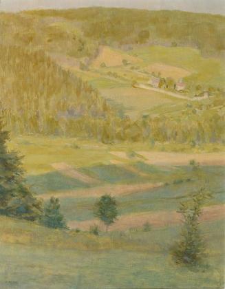 Heinrich Petri, Blick auf Mayerling, 1948, Öl auf Holzfaserplatte, 34,5 x 27,5 cm, Belvedere, W ...