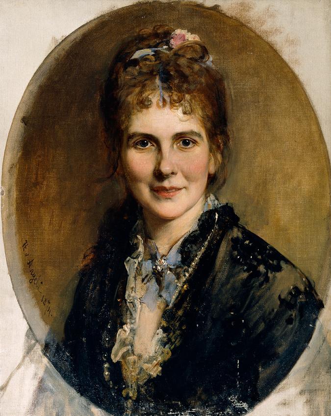 Heinrich Angeli, Brustbild einer jungen Frau, 1874, Öl auf Leinwand, 62,5 x 49,7 cm, Wien, Öste ...