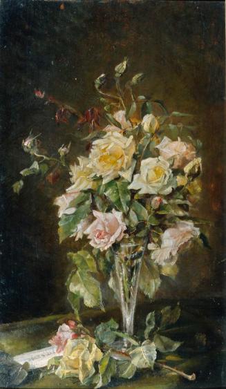 A. Bernhard, Rosen in einer Vase, um 1896, Öl auf Holz, 50 x 25,5 cm, Belvedere, Wien, Inv.-Nr. ...