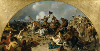 Karl von Blaas, Die Schlacht bei Turin 1706, 1864, Öl auf Leinwand, 133 x 260 cm, Belvedere, Wi ...