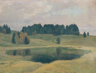 Mathilde Sitta-Allé, Abend am Mittenwaldsee, Öl auf Leinwand, 63 x 84 cm, Belvedere, Wien, Inv. ...