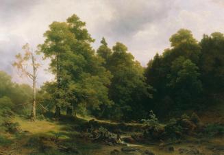Josef Holzer, Der stille Waldwinkel, Öl auf Leinwand, 118 x 169 cm, Belvedere, Wien, Inv.-Nr. 2 ...