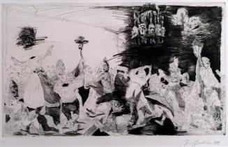 Alfred Hrdlicka, Bal des victimes (aus dem Zyklus "Die Französische Revolution"), 1989, Ätzung, ...