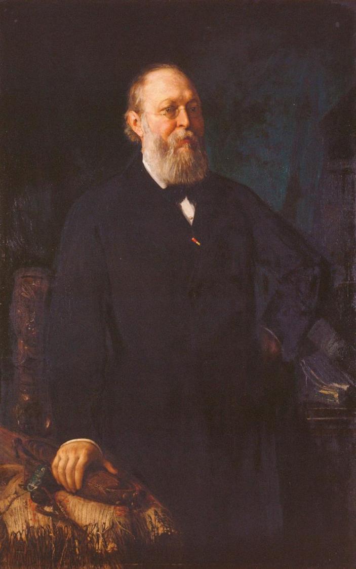 Franz Rumpler, Ferdinand Freiherr von Hochstetter, 1882, Öl auf Leinwand, 140,5 x 90,5 cm, Belv ...