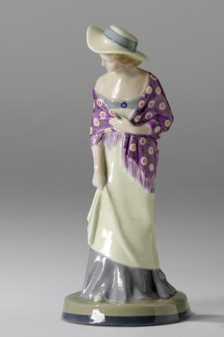 Johanna Aloisia Meier-Michel, Dame mit Hut, um 1908, bemaltes Porzellan, H: 24 cm, Belvedere, W ...