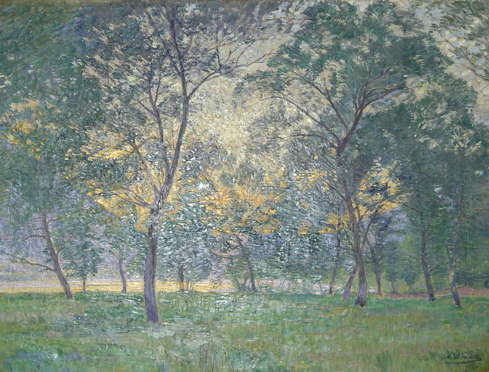 Anton Nowak, Abend im Isonzotale, 1900, Öl auf Leinwand, 100 x 131 cm, Belvedere, Wien, Inv.-Nr ...