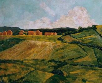 Johannes Fischer, Landschaft bei Ober-St.-Veit, 1923, Öl auf Karton, 75,5 x 91 cm, Belvedere, W ...