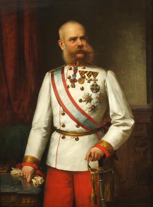 M. Bullheim nach John Quincy Adams, Kaiser Franz Joseph I., Öl auf Leinwand, 127 x 94 cm, Belve ...